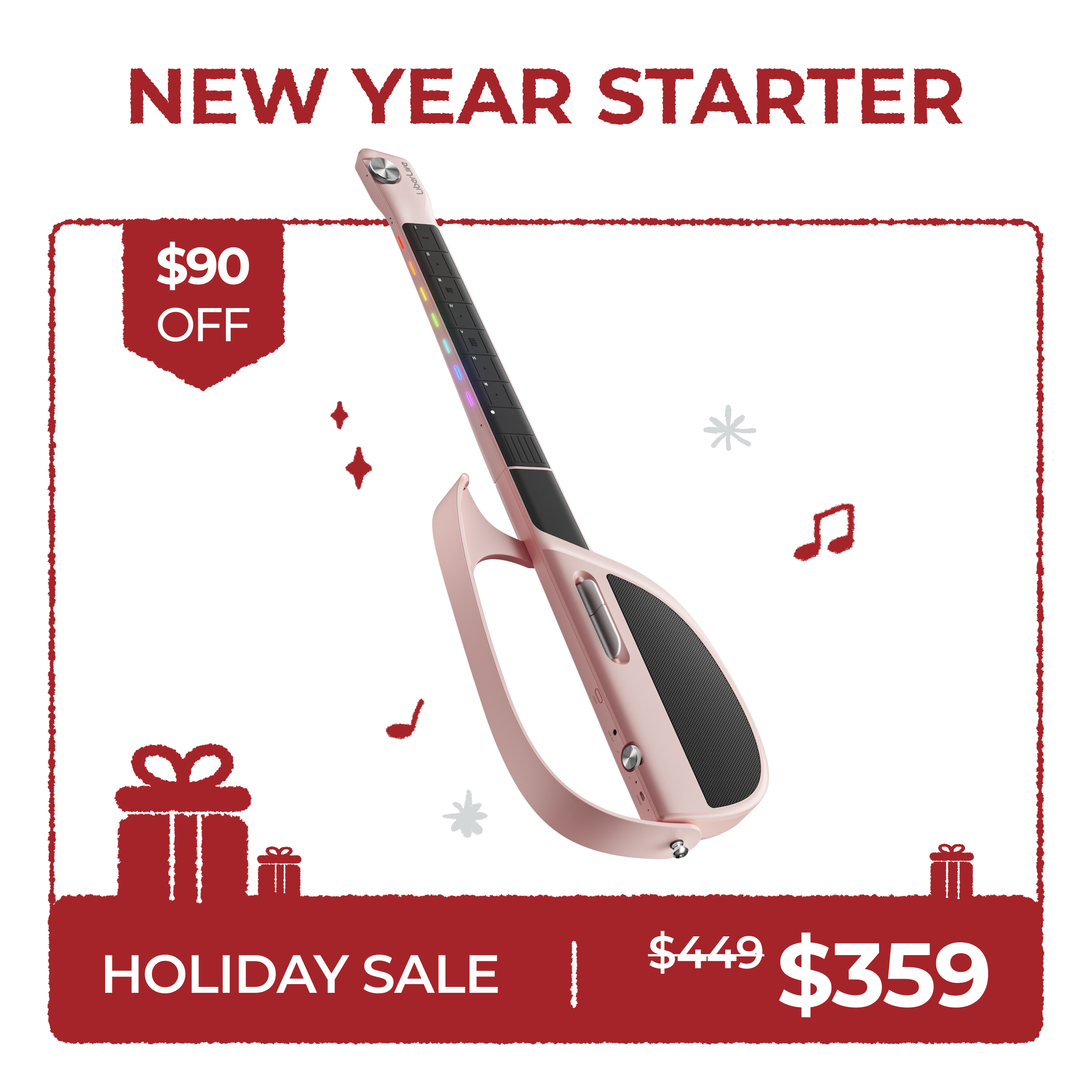 LiberLive Fusion Guitar C1 ケース付き ピンク Amazon.com: LiberLive C1 Stringless Smart Guitar, Foldable Travel