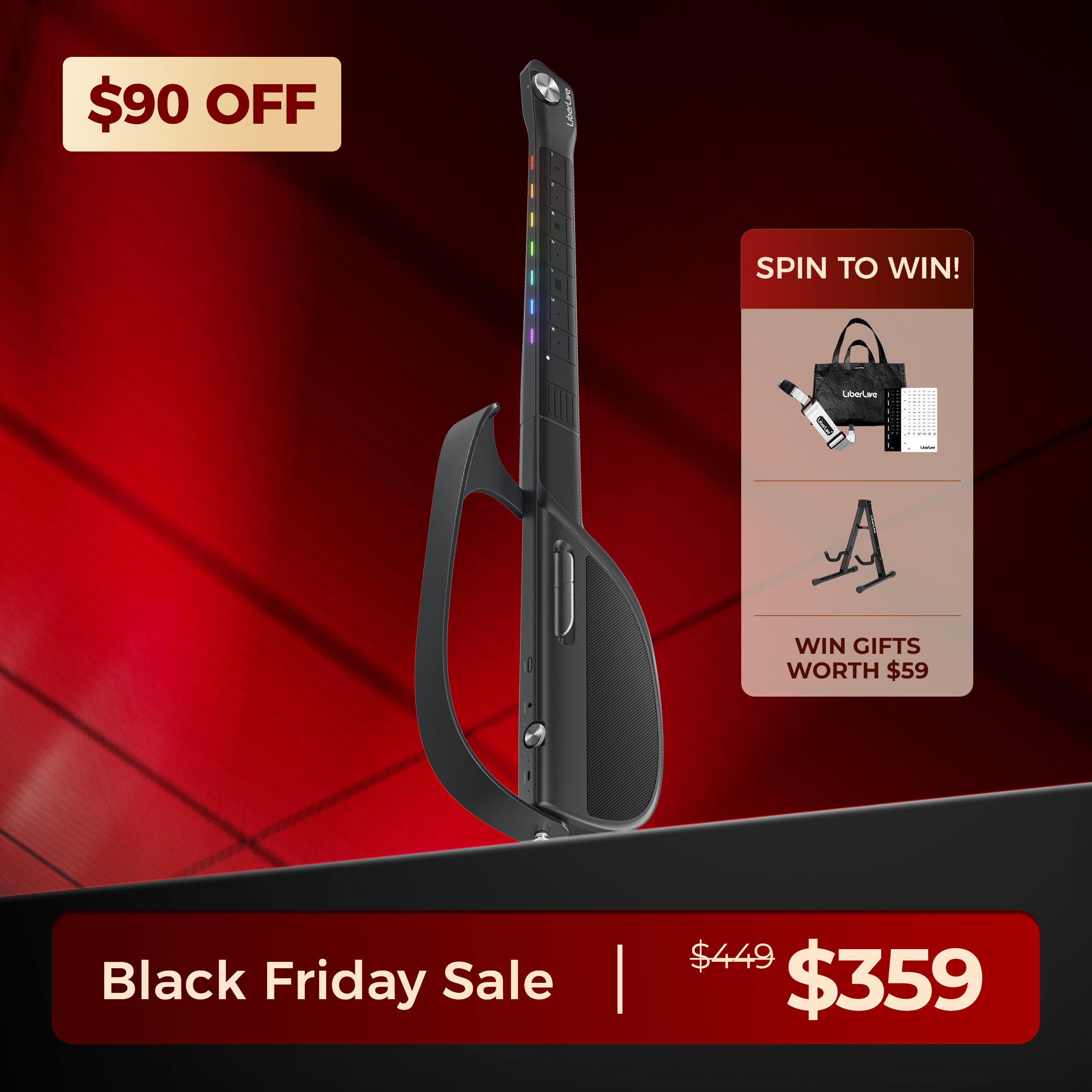 liberlive c1 stringless backing guitar