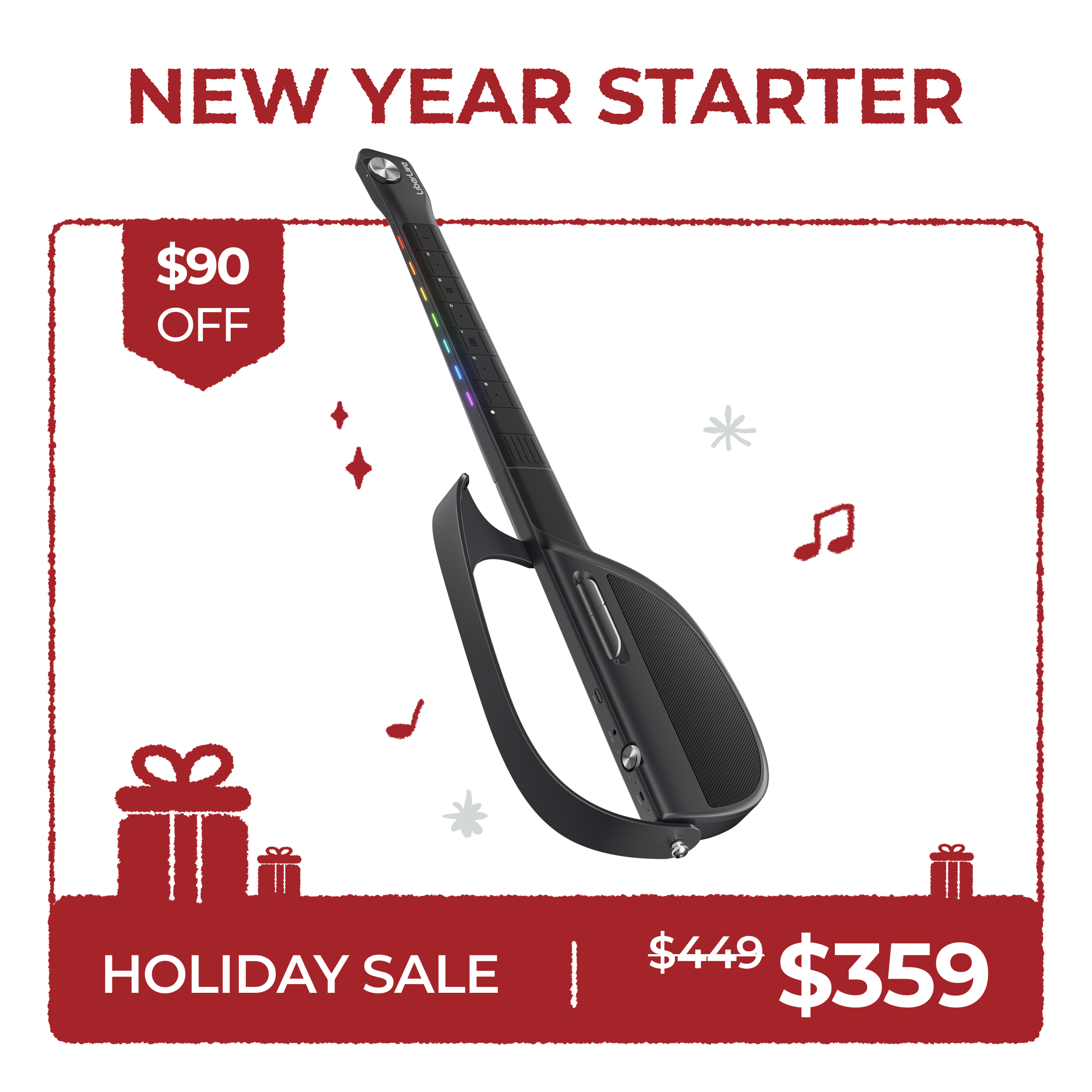 liberlive c1 stringless backing guitar#color_black