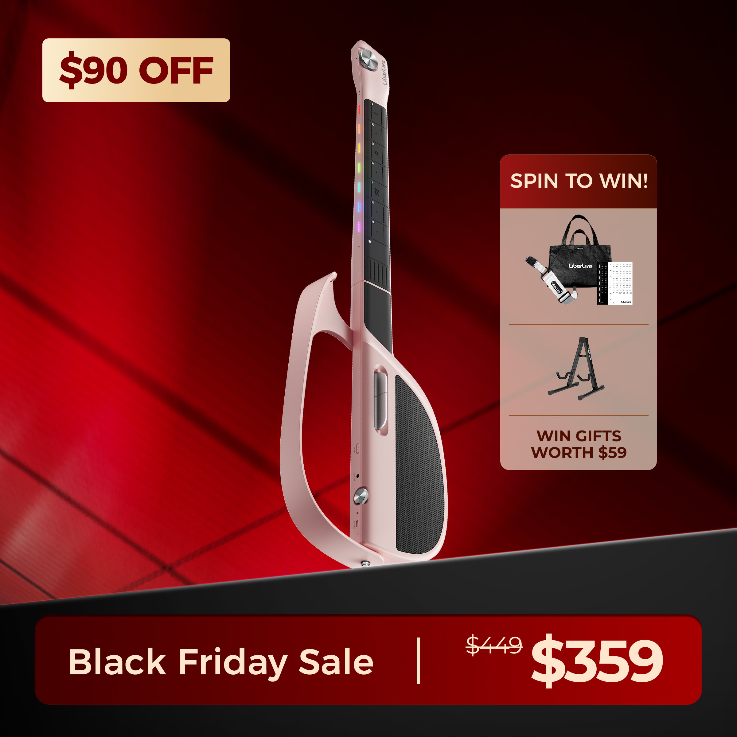 liberlive c1 stringless backing guitar