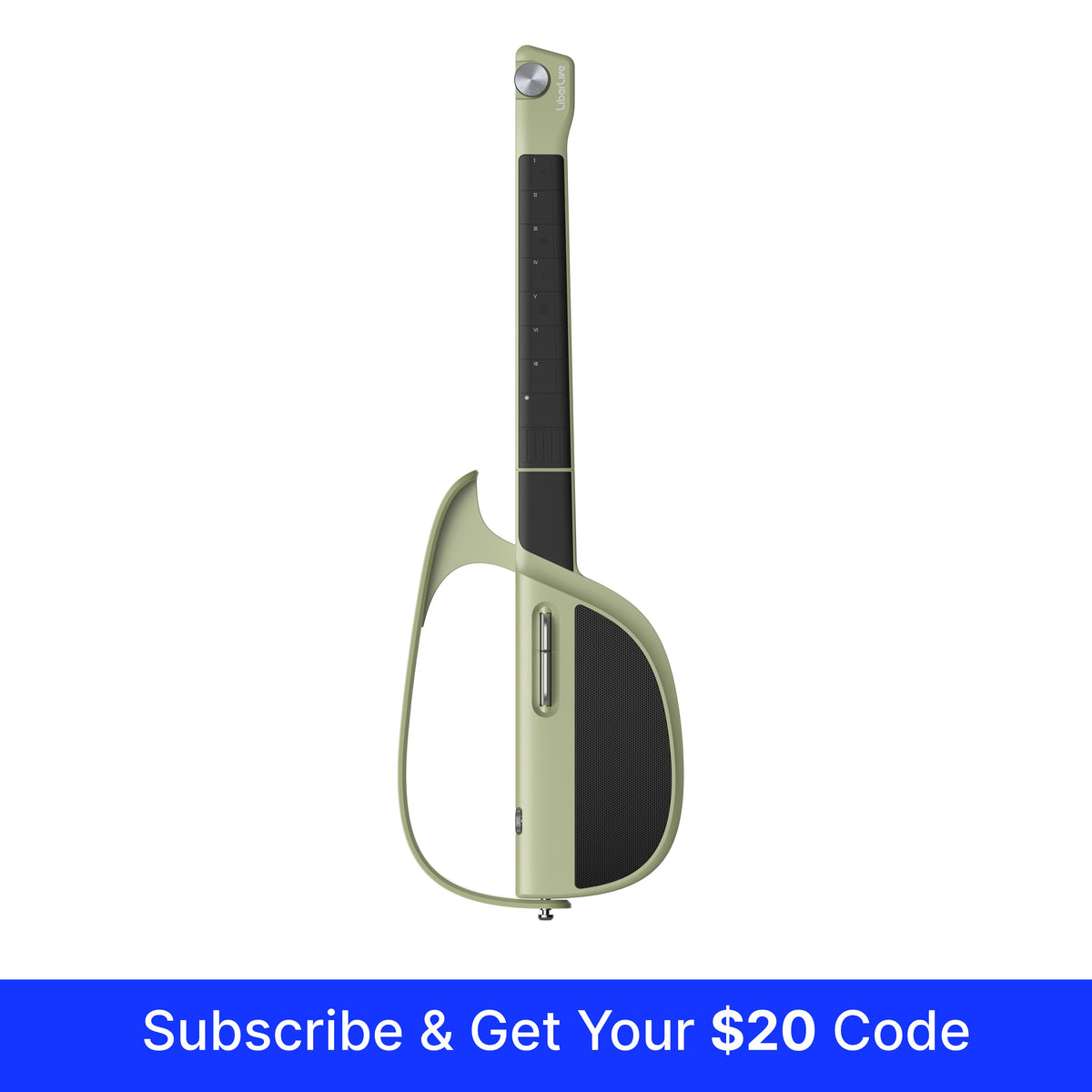 liberlive-c1-green-stringless-smart-guitar-front-view