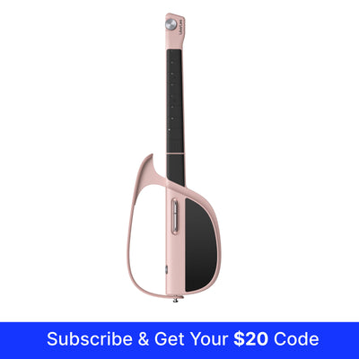 liberlive-c1-pink-stringless-smart-guitar-
front-view